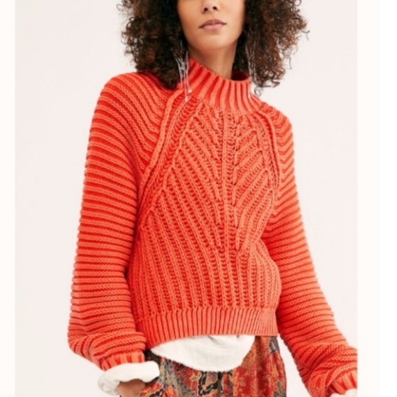 NWT Free People Sweetheart Sweater In Love Glare - Picture 2 of 9